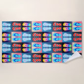 Serviette De Plage Tourner à flop Art Motif Beach Towne (Devant)