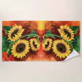 Serviette de plage Tournesols (Devant)