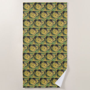 Serviette De Plage Tournesols de Van Gogh - Art floral jaune vif