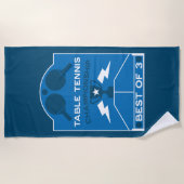 Serviette De Plage Tournoi de tennis de table (Devant)