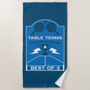 Serviette De Plage Tournoi de tennis de table