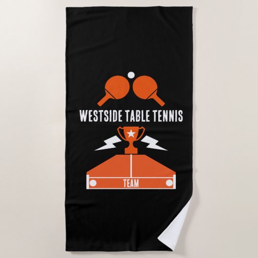 Serviette De Plage Tournoi de tennis de table (Devant)