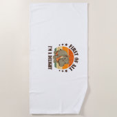 Serviette De Plage Tout d'abord je suis un délicieux bébé Hippo Moo D (Devant)