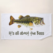 Serviette De Plage Tout est à propos de la Citation de Pêcheur Bass F (Devant)