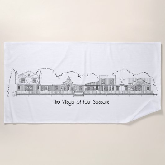 Serviette De Plage Towel Sketch VOFS Boardwalk (Devant)