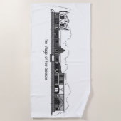 Serviette De Plage Towel Sketch VOFS Boardwalk (Devant)