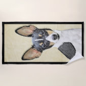 Serviette De Plage Toy Fox Terrier Peinture - Cute Original Chien Art (Devant)