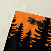 Serviette De Plage Traces Bigfoot Au Coucher Du Soleil (En situation)