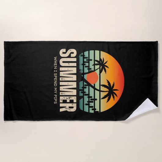 Serviette De Plage Trader design | Summer | Funny (Devant)