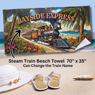 Serviette De Plage Train à vapeur Bayside Express à la plage