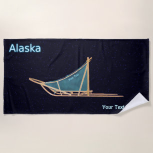 Serviette De Plage traîneau à chiens - Alaska