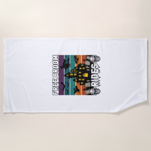 Serviette De Plage Trajets de balai gratuits Halloween Maison hantée