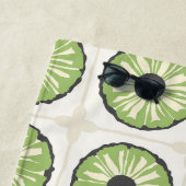 Serviette De Plage Tranche Tropicale Verte Feuillue (En situation)