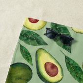 Serviette De Plage Tranches Avocado couleur aquarelle (En situation)