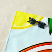 Serviette De Plage Tranches d'orange : L'art des agrumes (En situation)