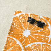 Serviette De Plage Tranches orange (En situation)