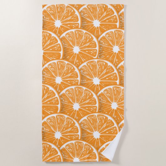 Serviette De Plage Tranches orange (Devant)