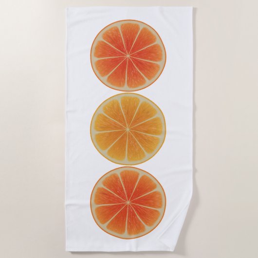 Serviette De Plage Tranches orange (Devant)