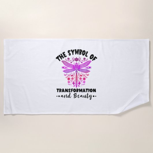 Serviette De Plage Transformation Beauté Nature Insectes libellules D (Devant)