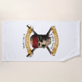 Serviette De Plage Travailler Comme Une Partie De Capitaine Comme Un (Devant)