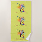 Serviette De Plage Tree of life, tree, butterfly  (Devant)