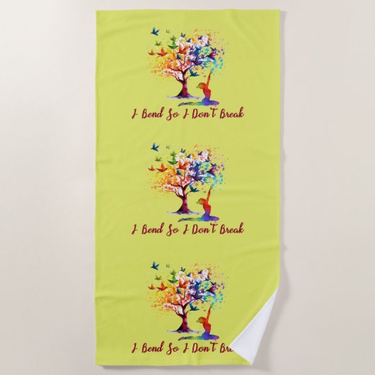 Serviette De Plage Tree of life, tree, butterfly (Devant)