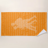 Serviette De Plage Trekking sain Tangerine (Devant)
