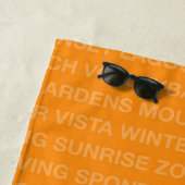 Serviette De Plage Trekking sain Tangerine (En situation)
