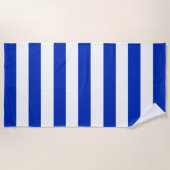 Serviette De Plage Trendy Bright Summer Primary Blue Stripes (Devant)