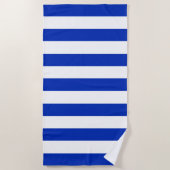 Serviette De Plage Trendy Bright Summer Primary Blue Stripes (Devant)