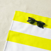 Serviette De Plage Trendy Bright Summer Radiant Yellow Stripes (En situation)