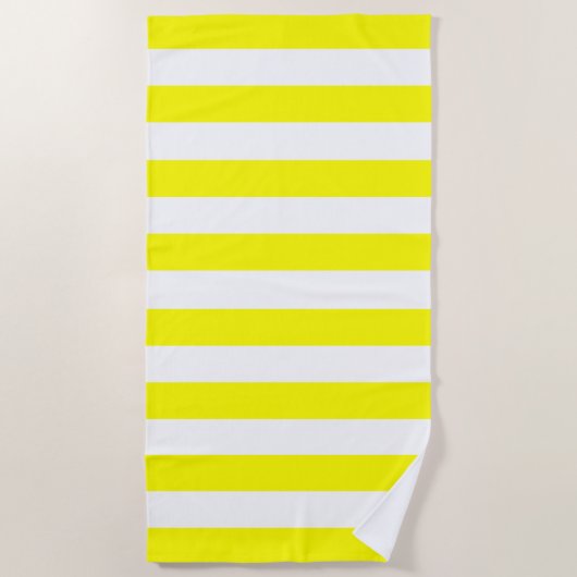 Serviette De Plage Trendy Bright Summer Radiant Yellow Stripes (Devant)