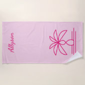 Serviette De Plage Trendy Stylish Tropical Girly (Devant)