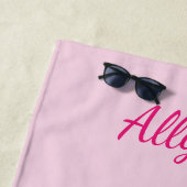 Serviette De Plage Trendy Stylish Tropical Girly (En situation)