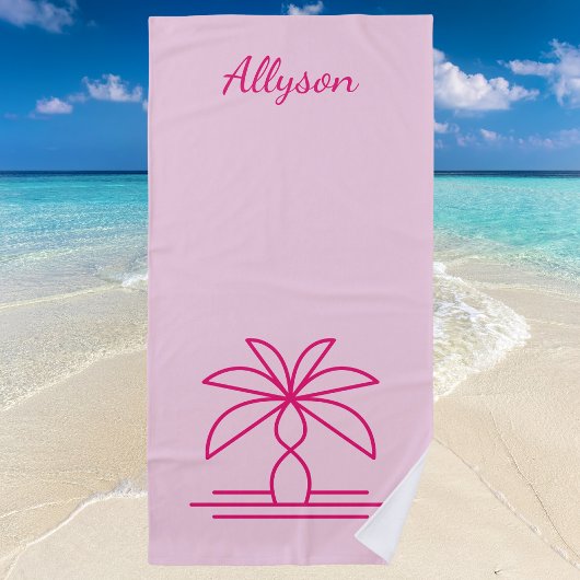 Serviette De Plage Trendy Stylish Tropical Girly