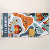 Serviette De Plage Très belle ferme moderne pour enfants tendance (Devant)