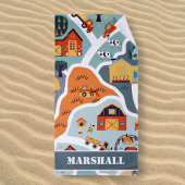 Serviette De Plage Très belle ferme moderne pour enfants tendance