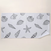 Serviette De Plage Trésor côtier Gris océanique (Devant)