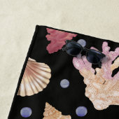 Serviette De Plage Trésors sous-marins - Coquilles, Corail, Épée (En situation)
