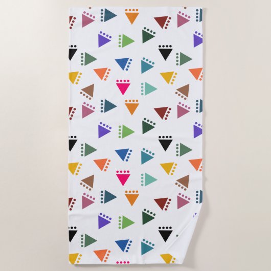 Serviette De Plage Triangles Boho (Devant)