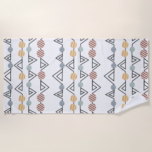 Serviette De Plage Triangles de Bauhaus (Devant)