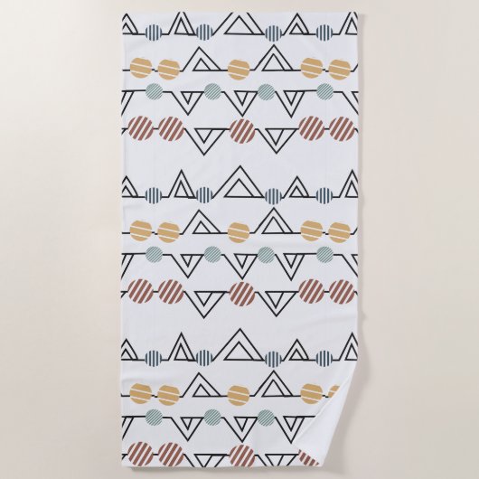 Serviette De Plage Triangles de Bauhaus (Devant)