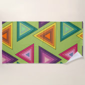 Serviette De Plage Triangles des années 1970 (Devant)