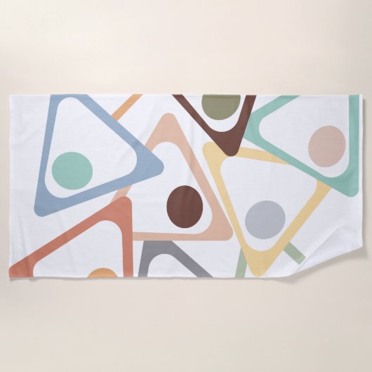 Serviette De Plage Triangles Pastel (Devant)