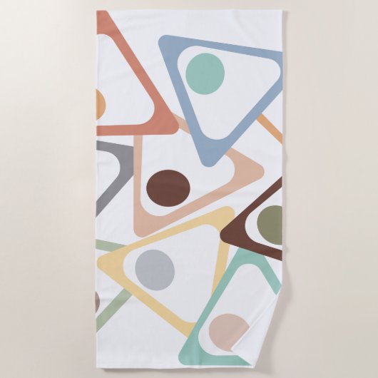 Serviette De Plage Triangles Pastel (Devant)