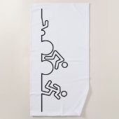 Serviette De Plage Triathlon. Natation, cyclisme et course. (Devant)