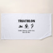 Serviette De Plage Triathlon SUPÉRIEUR (Devant)