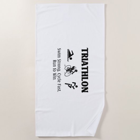 Serviette De Plage Triathlon SUPÉRIEUR (Devant)