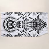Serviette De Plage Tribal autochtone Abstrait (Devant)