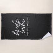 Serviette De Plage Tribe de mariée | Bachelorette Moderne (Devant)